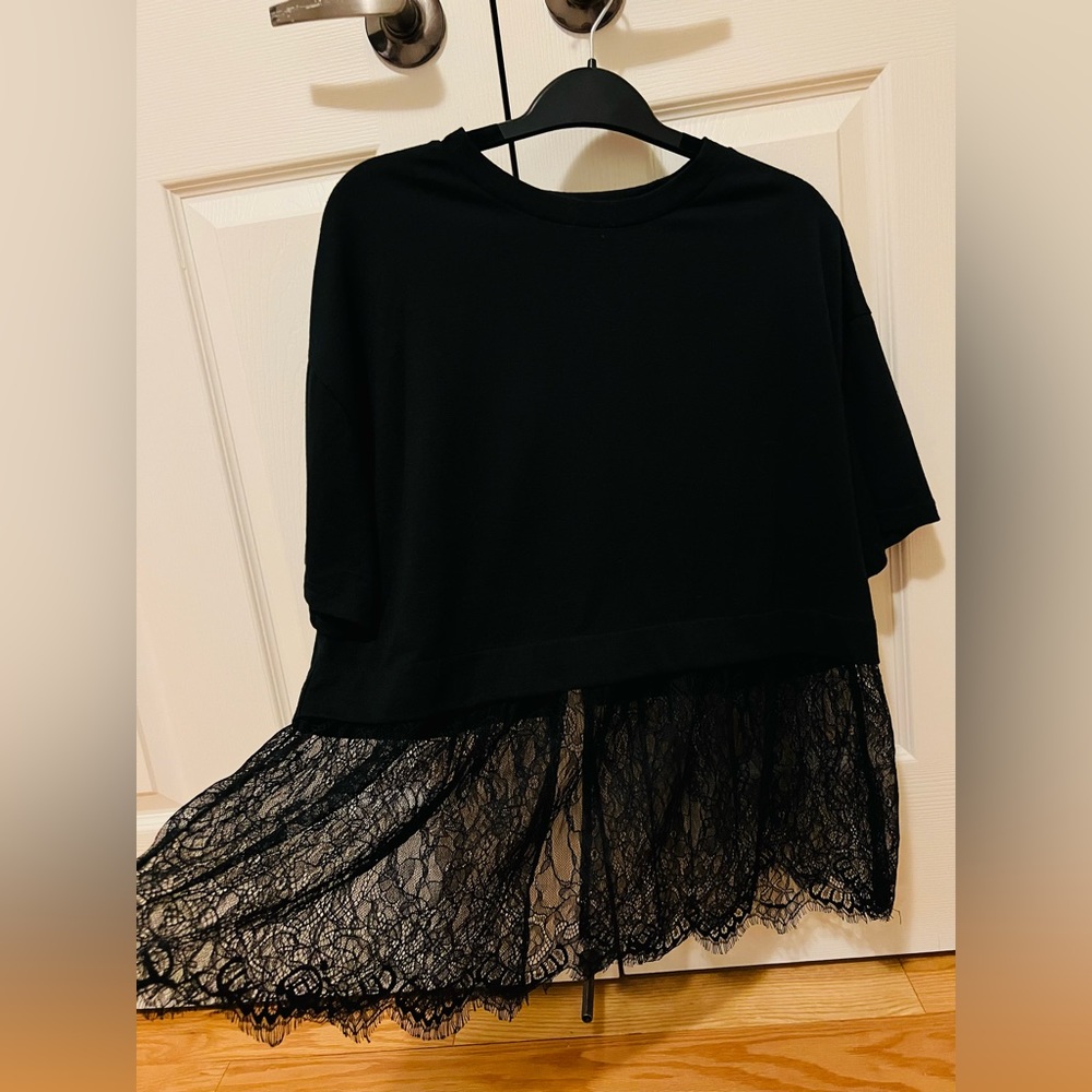 Timing top trimmed with lace brand new no tags size M